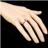Image 3 : 18K Gold 1.11ctw Ruby & 0.04ctw Diamond Ring