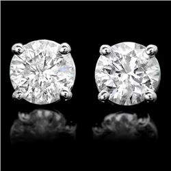 14k White Gold 1.50ct Diamond Earrings