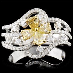 18K Gold 0.98ctw Fancy Diamond Ring