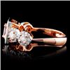 Image 3 : 18K Rose Gold 0.95ctw Fancy Color Diamond Ring