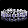 `14k Gold 29ct Tanzanite 1.40ct Diamond Bracelet