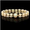 `14k Gold 14.1ct Opal 0.50ct Diamond Bracelet