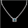 Image 1 : 14K White Gold 0.69ctw Fancy Color Diamond Necklac