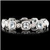 18K Gold 12.60ctw Aquamarine & 3.42ctw Diamond Bra