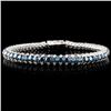 14K WG 6.19ctw Fancy Color Diamond Bracelet