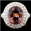 18K Gold 6.02ct Tourmaline & 2.14ct Diamond Ring