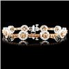 14K Gold 3.67ctw Fancy Color Diamond Bracelet