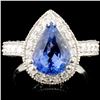 18K Gold 3.58ct Sapphire & 1.79ctw Diamond Ring