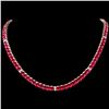 `14k Gold 52.70ct Ruby 1.30ct Diamond Necklace