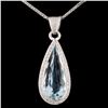 14K Gold 5.00ct Aquamarine & 0.25ctw Diamond Penda