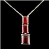 14K Gold 4.65ctw Garnet Pendant
