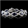 14K White Gold 14.92ct Sapphire & 3.53ctw Diamond