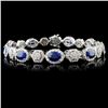 18K White Gold 9.13ct Sapphire & 3.16ct Diamond Br
