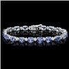 `14k Gold 14ct Tanzanite 0.90ct Diamond Bracelet
