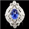 14K Gold 2.14ct Tanzanite & 0.85ctw Diamond Ring