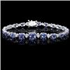 `14k Gold 12.5ct Tanzanite 0.80ct Diamond Bracelet