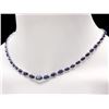 Image 3 : `14k Gold 30ct Sapphire 1.10ct Diamond Necklace