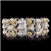 Image 2 : 18K White/Yellow Gold 30ct Diamond Bracelet