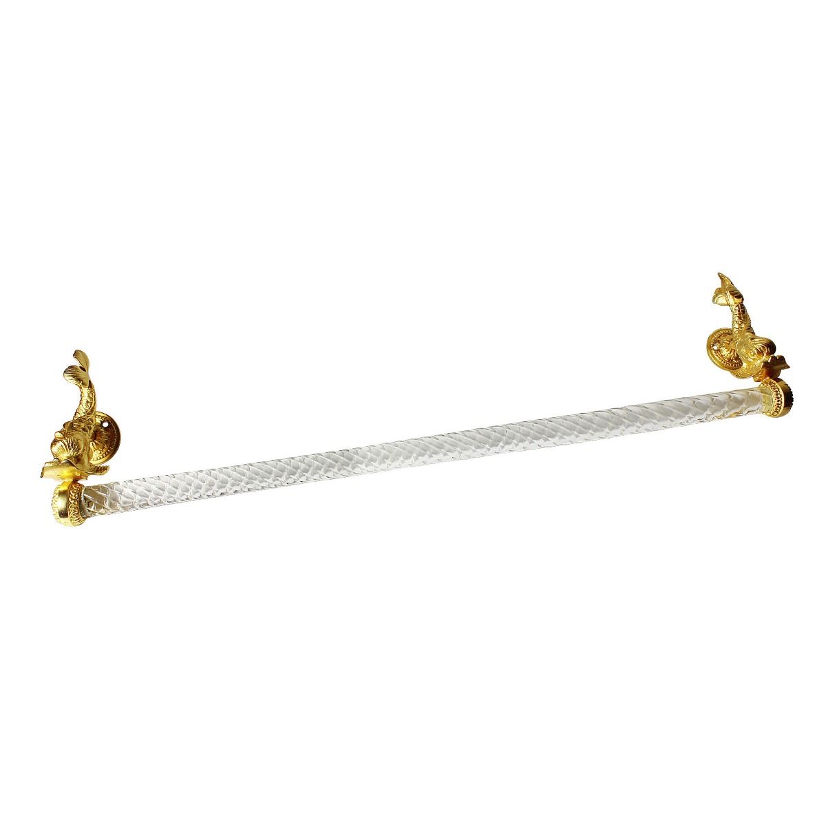 Luxurious Vintage Sherle Wagner 24K Gold Dolphin Design Two-Tone Towel