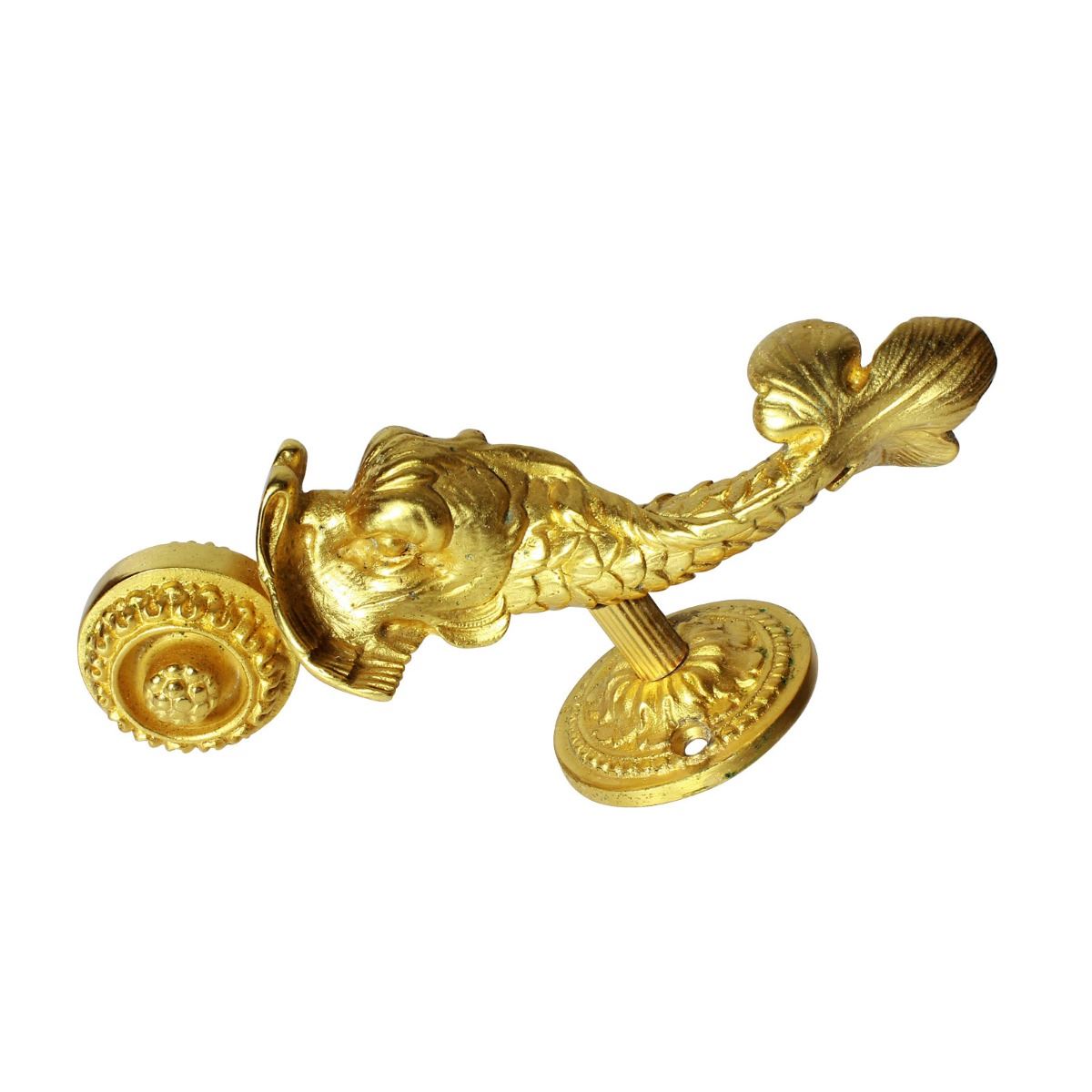 Luxurious Vintage Sherle Wagner 24K Gold Dolphin Design Two Tone Towel