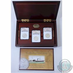 RARE!! 1853-1865-O S.S. Republic New Orleans Mint Government, Seated Liberty Half Dollar 3-coin NGC 