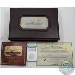 1859-O S.S. Republic Seated Liberty NGC certified Half Dollar; Shipwreck Effect.  Bound for New York