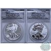 Image 2 : 2013 2-Coin Silver American Eagle $1 West Point Set both coins are a First Strike ANACS Certified EU