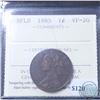 Image 1 : Newfoundland 1-cent 1885 ICCS Certified VF-20