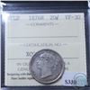 Image 1 : Newfoundland 20-cent 1876H ICCS Certified VF-30