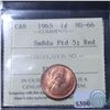 Image 1 : 1-cent 1965 Small Beads Pointed 5 ICCS Certified MS-66 Red
