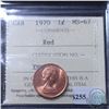 Image 1 : 1-cent 1970 ICCS Certified MS-67 Red