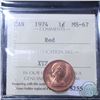 Image 1 : 1-cent 1974 ICCS Certified MS-67 Red.  Tied for finest Known