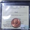 Image 1 : 1-cent 1981 ICCS Certified MS-66 Red