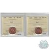 Image 1 : 1-cent 1981 & 1982 ICCS Certified MS-66 Red. 2pcs.