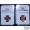 Image 1 : 1-cent 1994 &1999 NGC Certified MS-66 Red. 2pcs