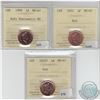 Image 1 : 1-cent 1999 Numismatic BU, 2001 & 2002P ICCS Certified MS-67 Red. 3pcs.