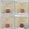 Image 1 : 1-cent 2001, 2004, 2005 & 2005P ICCS Certified MS-66 Red. 4pcs.