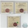 Image 1 : 1-cent 2006 Non-Magnetic, 2006 RCM Logo Magnetic & 2006P ICCS Certified MS-66 Red. 3pcs.