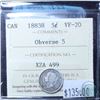 Image 1 : 5-cent 1883H Obverse 5 ICCS Certified VF-20