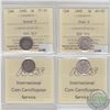 Image 1 : 5-cent 1900 Oval '0' ICCS AU-50 & 1900 Round '0' ICCS VF-20. 2pcs.