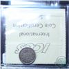 Image 2 : 5-cent 1909 Round Leave, Cross with Bow Tie ICCS Certified F-12. Rare type less than 40 known exampl