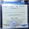 Image 1 : 5-cent 1911 ICCS Certified MS-65