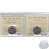 Image 1 : 5-cent 1947 Maple Leaf & 1948 both ICCS Certified MS-64. (2pcs)