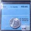 Image 1 : 5-cent 1952 CCCS Certified MS-65