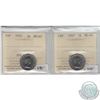 Image 1 : 5-cent 1955 & 1957 ICCS Certified MS-65 (2pcs)