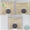 Image 1 : 5-cent 2011,2014 & 2015 ICCS Certified MS-67.  All coin are tied for the finest known by ICCS. 3pcs