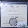 Image 1 : 10-cent 1894 Obverse 6 ICCS Certified VF-30