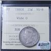 Image 1 : 25-cent 1880H Wide 0 ICCS Certified VG-8