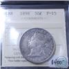 Image 1 : 50-cent 1898 ICCS Certified F-15. A nice example with hints of Blue Green Toning around the edges.