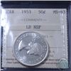 Image 1 : 50-cent 1953 large Date NSF ICCS Certified MS-63